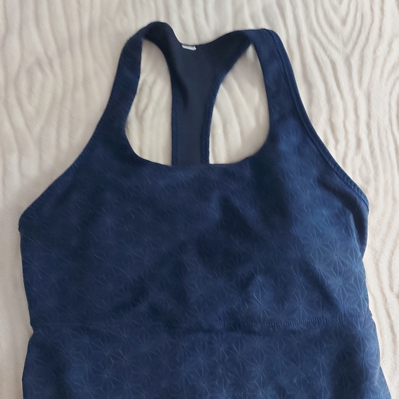 Lululemon Power Up Tank II in Sashiko Star Inkwell Rugged Blue Size 6 - Picture 4 of 6